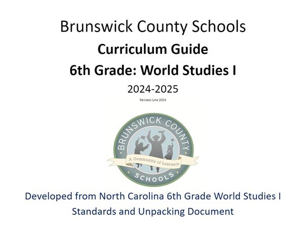 6th Grade: World Studies I Curriculum Guide (2024-2025)